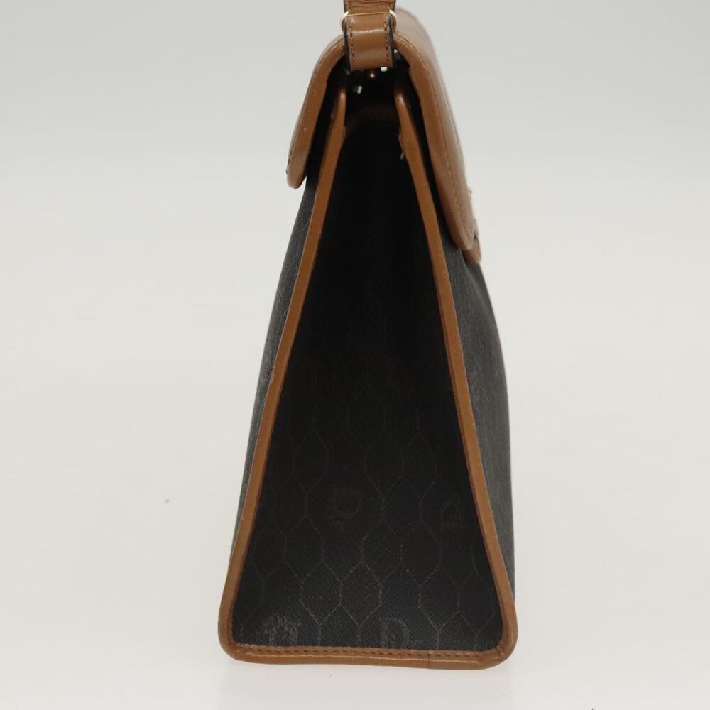 DIOR Honeycomb Canvas Hand Bag Pvc Black Brown - Picture 5 of 12